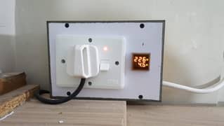 Power Socket Board with Volt and Ampere Meter