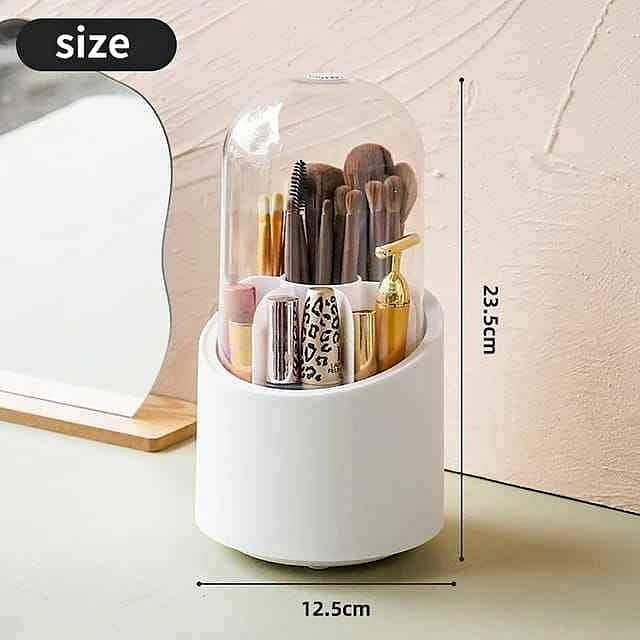 ROTATING COSMETIC BRUSH ORGANIZER. 5