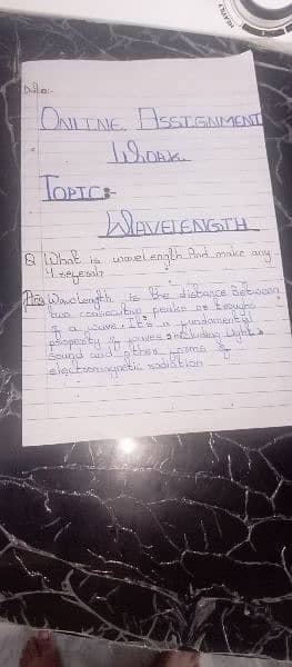 Content Hand writting work assignment 0