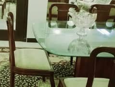 Beautiful Glass Dining Table Set 6 Chairs