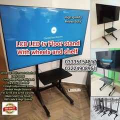 LCD LED tv Floor stand with wheel For office home institute event cctv