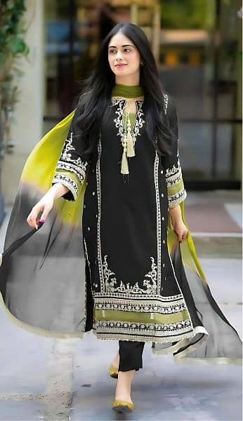 lawn 3 PC suit with bember shifon dupta 4