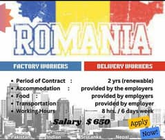 Hungry and Romania work permit visa available 2 years duration
