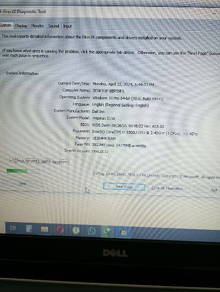 Dell core i7 laptop 5th gen 6