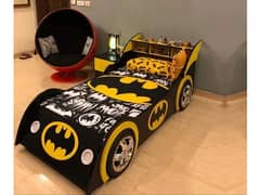Batman shape Car Bed with light for Bedroom Sale in Pakistan 0