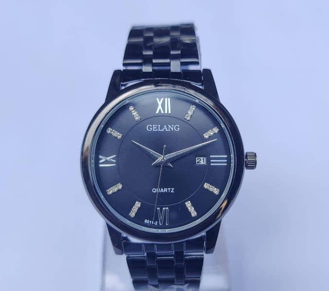stainless steel analog watch+delivery free 6