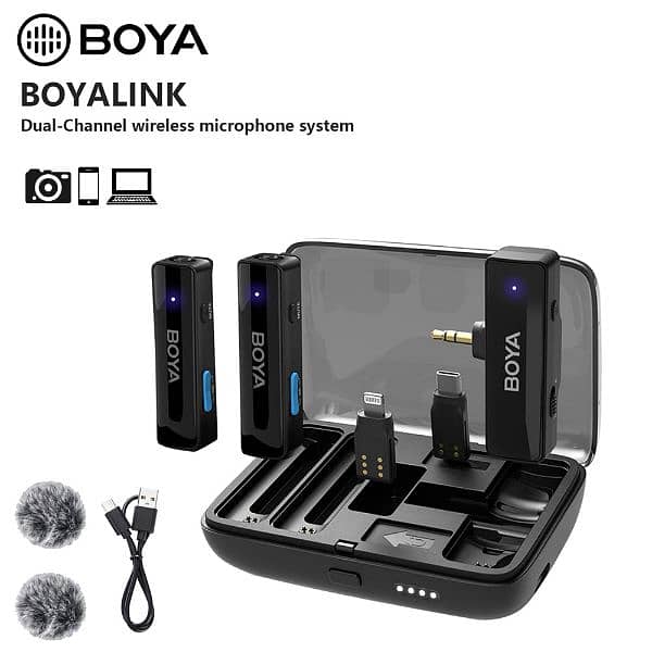 BOYA LINK BOYALINK Wireless Lavalier Lapel Mic For IPhone Android cam 0