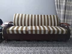 Sofa Set 7 Seater Beautiful Brown Strap Design