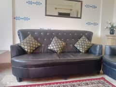 5 seater sofa set black color