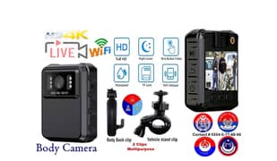 Police Body Camera Multi-Purpose 4K Video Recorder For Security Staff