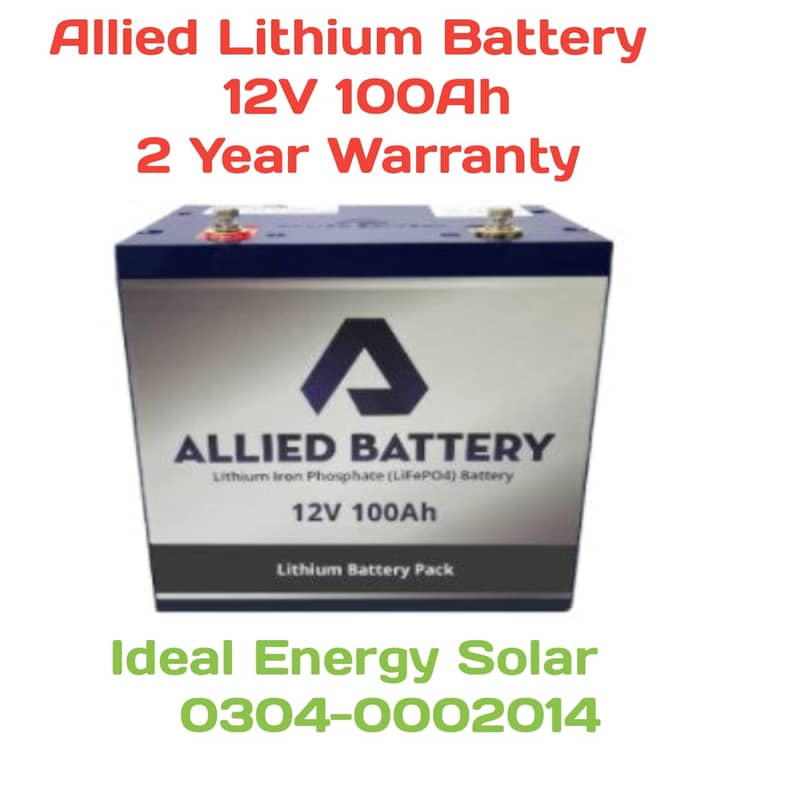 12V 100Ah Allied Lithium Batteries For Sale 0