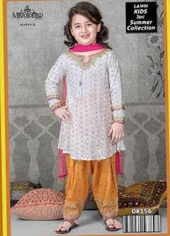 Kids Eid 3 piece dress in very beautiful color 0