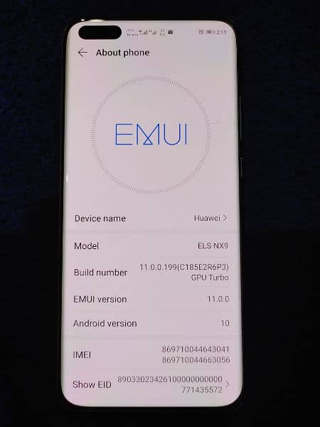 Huawei p40pro Dual sim Approved 8/256 Box charger 13