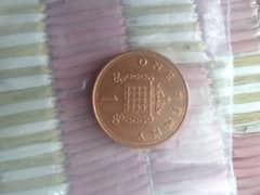 1 one penny British 2001
