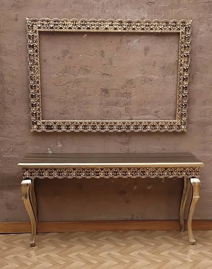 console with mirror / Console / Wooden console Table 9