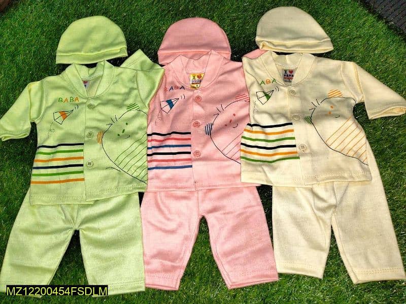 3 Pcs New Born Baby Suit (Pack of 3) 1