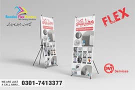 Flex, Visting Cards, Neon Sign, 3d Boards and all Printing services.