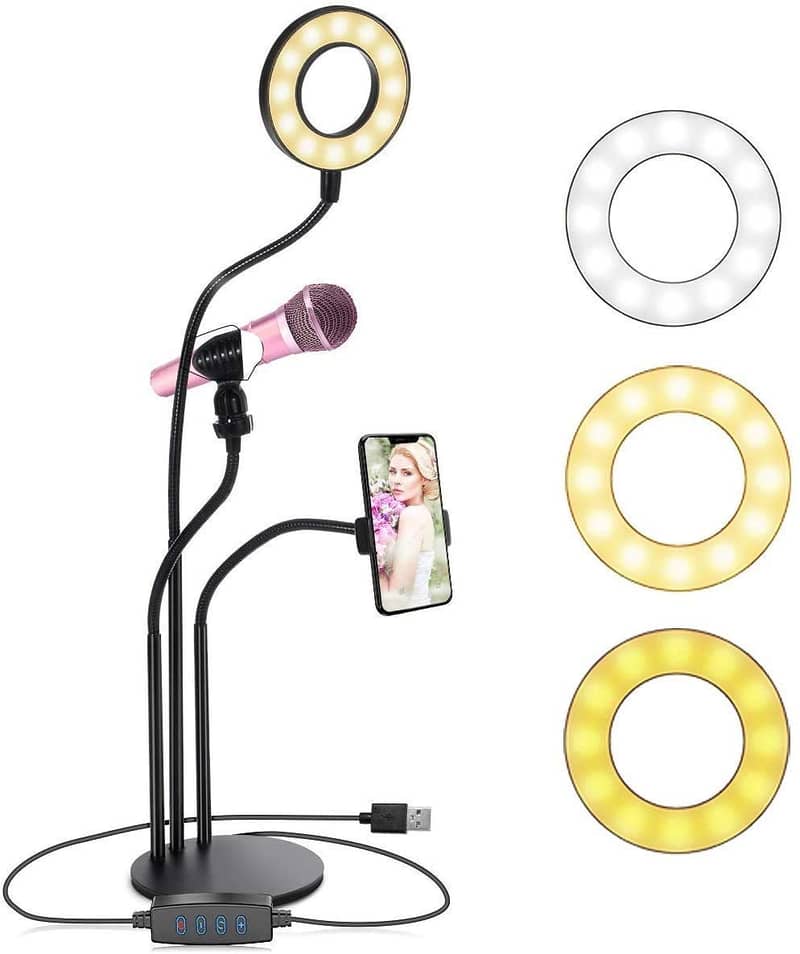 26CM Selfie LED Ring Light 7 Feet Tripod Stand & Mobile Phone Holder 1