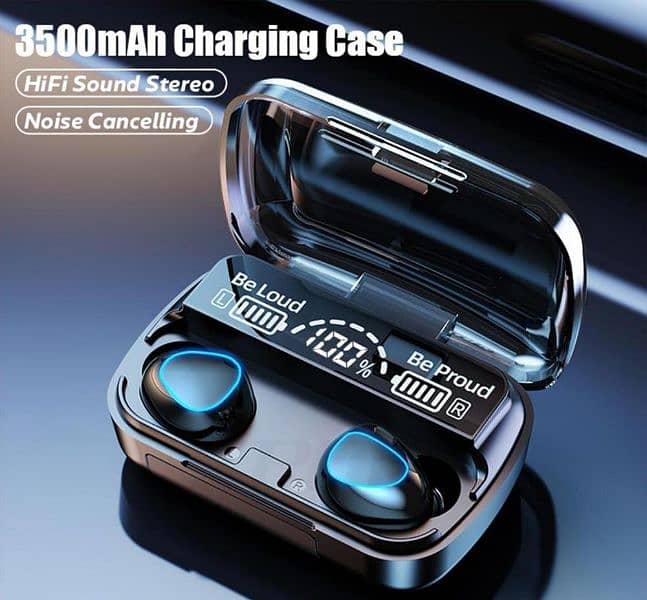 M 10 pro earbuds 3500 mAh power casing 1