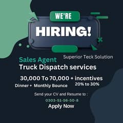 Truck Dispatch/Sales Agent/Job for USA company/Urgent Hiring