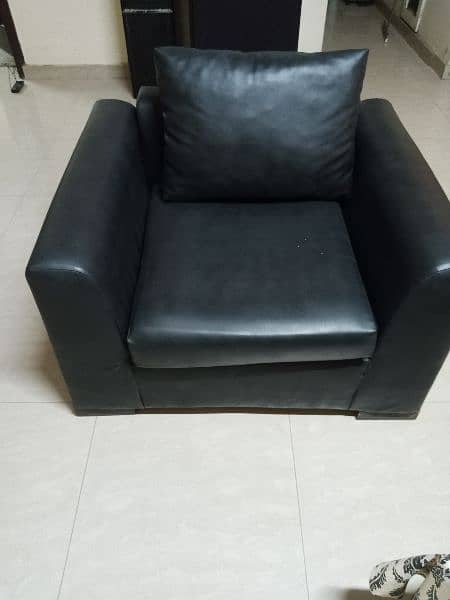 5 seater pure leather sofa set 1