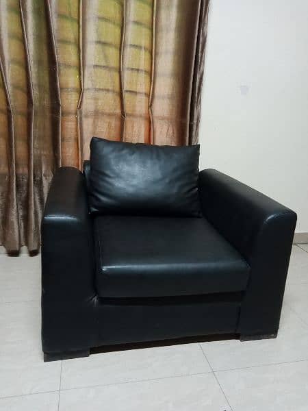5 seater pure leather sofa set 2