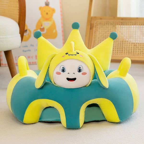 Learn to Sit with Back Support Character Baby Floor Seat Crown 3