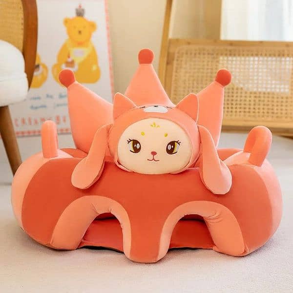 Learn to Sit with Back Support Character Baby Floor Seat Crown 5