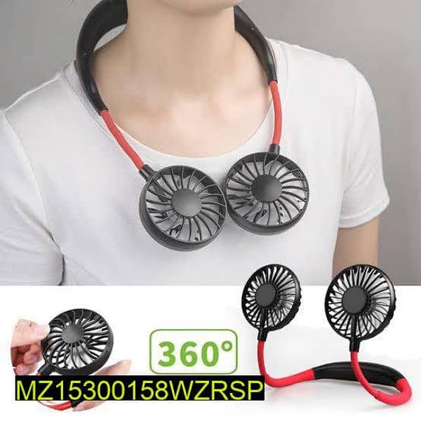 sports portable neck  hanging fan for summer 0