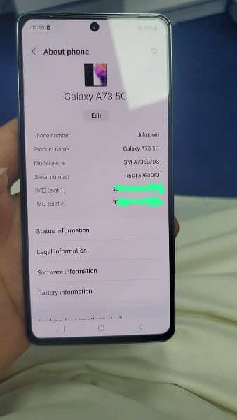 Samsung A73, 5g , 8gb , 256gb, with box, all okay 1