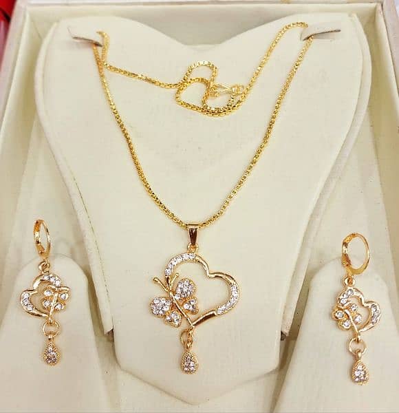 Shahzadtraders,China original gold platinum Earring and Necklace set. 8