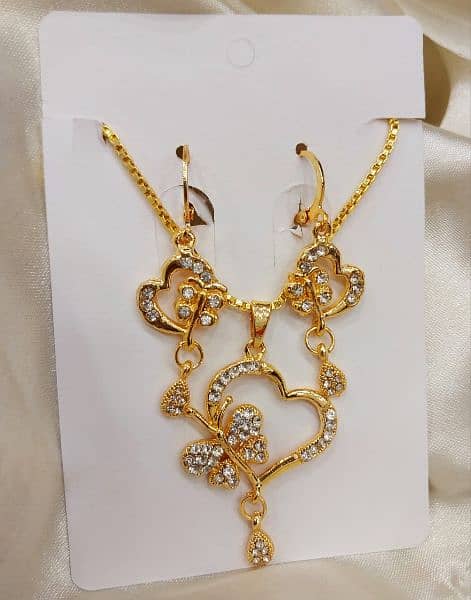 Shahzadtraders,China original gold platinum Earring and Necklace set. 10