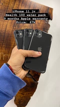 iPhone 11 64gb non pta jv 99 health water pack Apple warranty offical