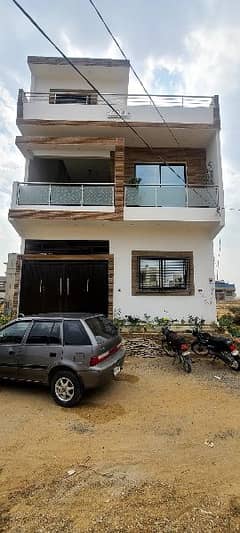 120 sq yards fully furnished house with elegant front elevation 0