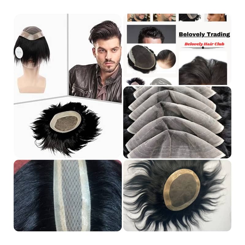 Original Men Hair Units/Hair Patches/hair cut/hair stylish/Hair wig/ 5