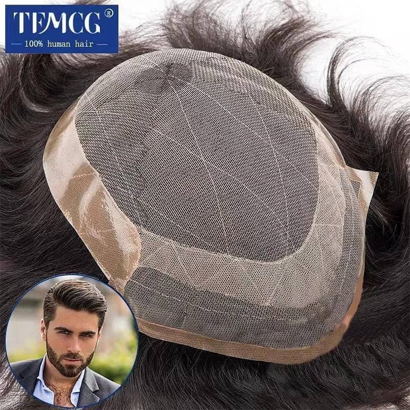 Original Men Hair Units/Hair Patches/hair cut/hair stylish/Hair wig/ 7