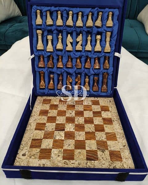 Marble Fancy chess set / Chess board / Chess pieces 1