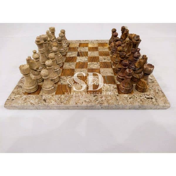 Marble Fancy chess set / Chess board / Chess pieces 2