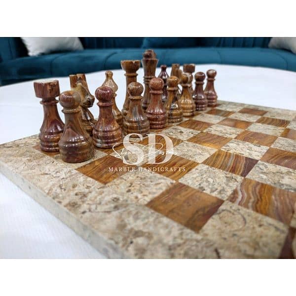 Marble Fancy chess set / Chess board / Chess pieces 4