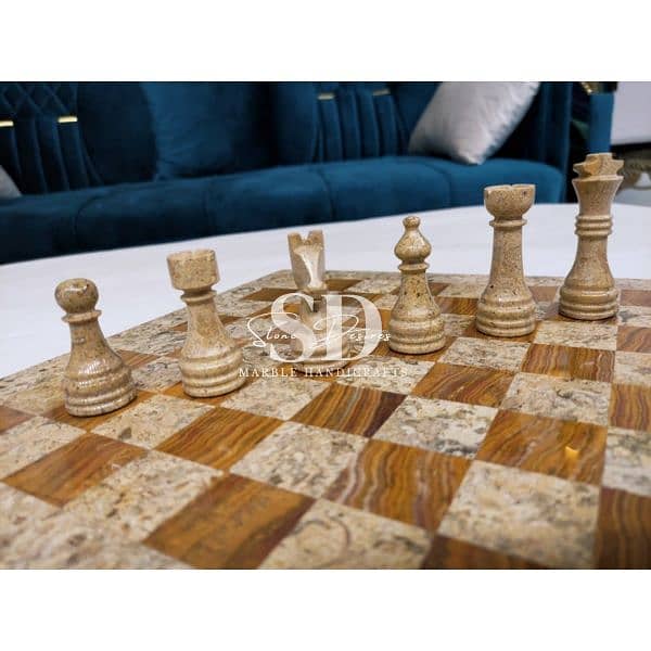 Marble Fancy chess set / Chess board / Chess pieces 7