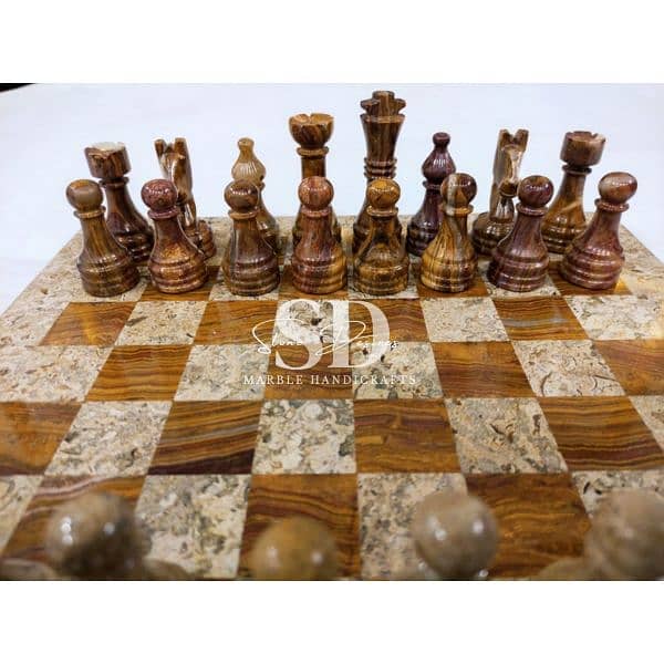 Marble Fancy chess set / Chess board / Chess pieces 8