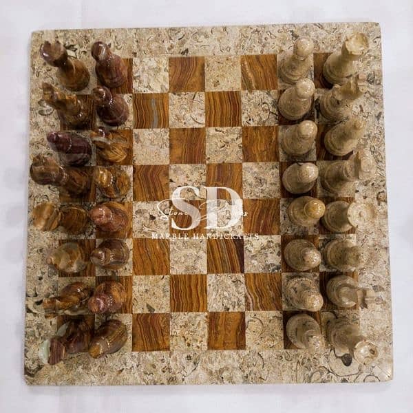 Marble Fancy chess set / Chess board / Chess pieces 9