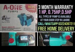 0.75 HP suction pump with warranty