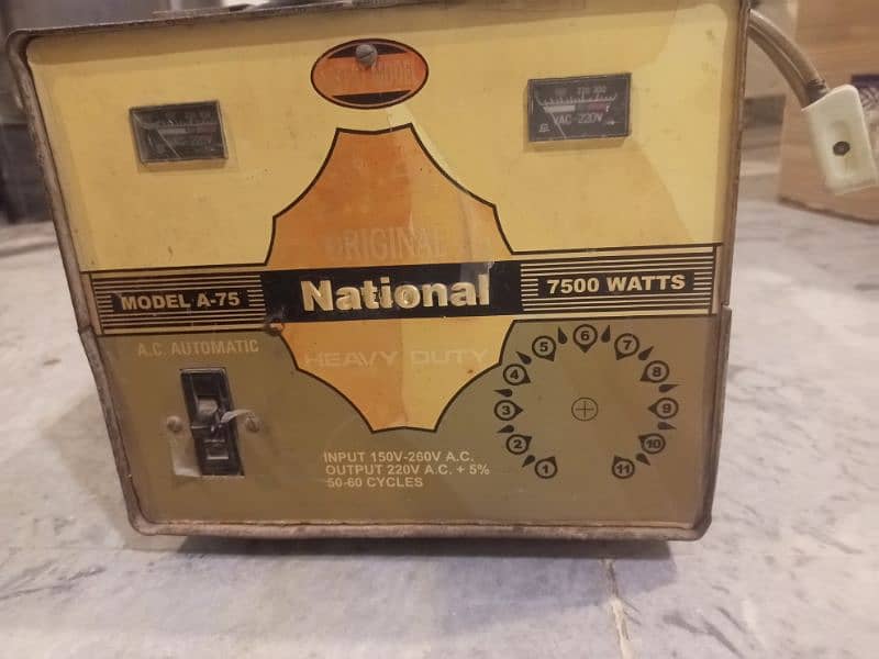 National Stabilizer 7500 watts for sale 2