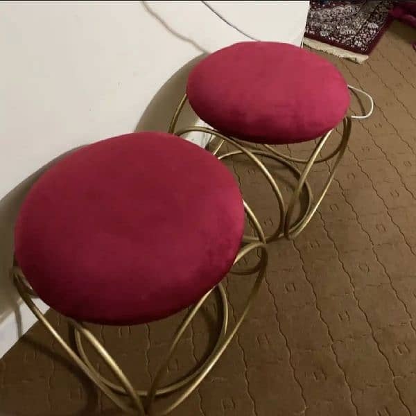 sitting stool sofa chair ottoman stool with metal legs Ottoman pouffes 2