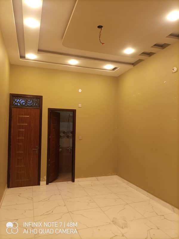 3 bed dd brand new west open first floor portion available for rent at azizabad 9