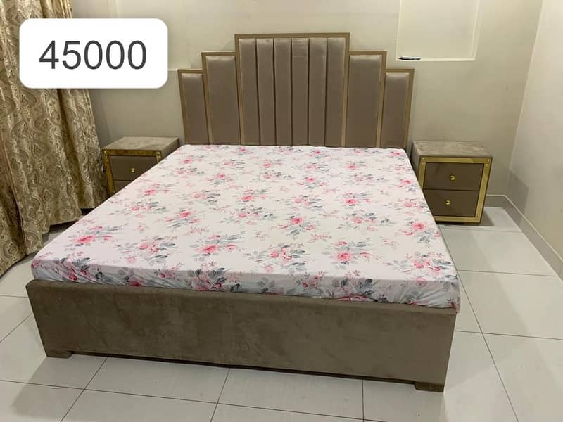 Bed Set /Wooden Bed/Poshish Bed se/Side Table /Dressing/Furniture 1