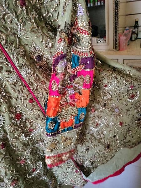 3 piece dress moonlight tail style frock & banarsi trouser and dupatta 0