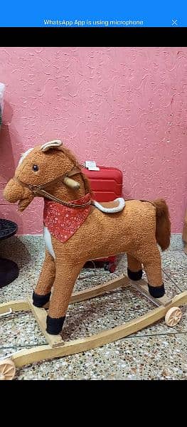 rocking horse 2 in 1 with moving tale condition 10/9 3