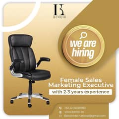 We Need Female Sales Marketing Executive 0